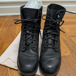 Timberland Black Lace Up Leather Boots